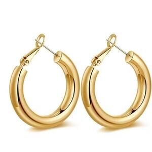 Chunky Gold  Hoop Earrings